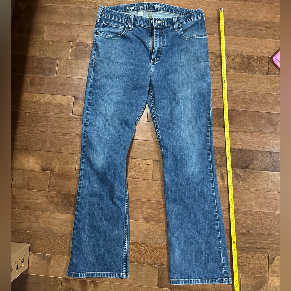 Carhartt 34x32 Rugged Flex‎ Bootcut Jeans Mens Work Pants